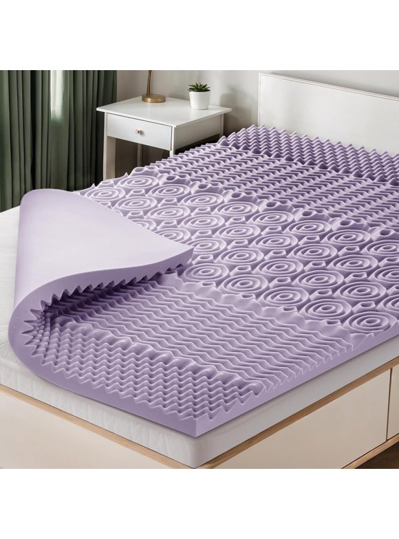 Gel Memory Foam Mattress Topper, Full Size, 2 inch, for Pressure Relief