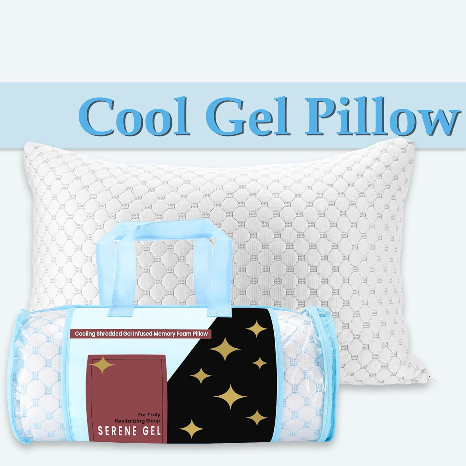 , Gel Memory Foam Pillows, Maintains Proper Sleeping Postures, Relieves