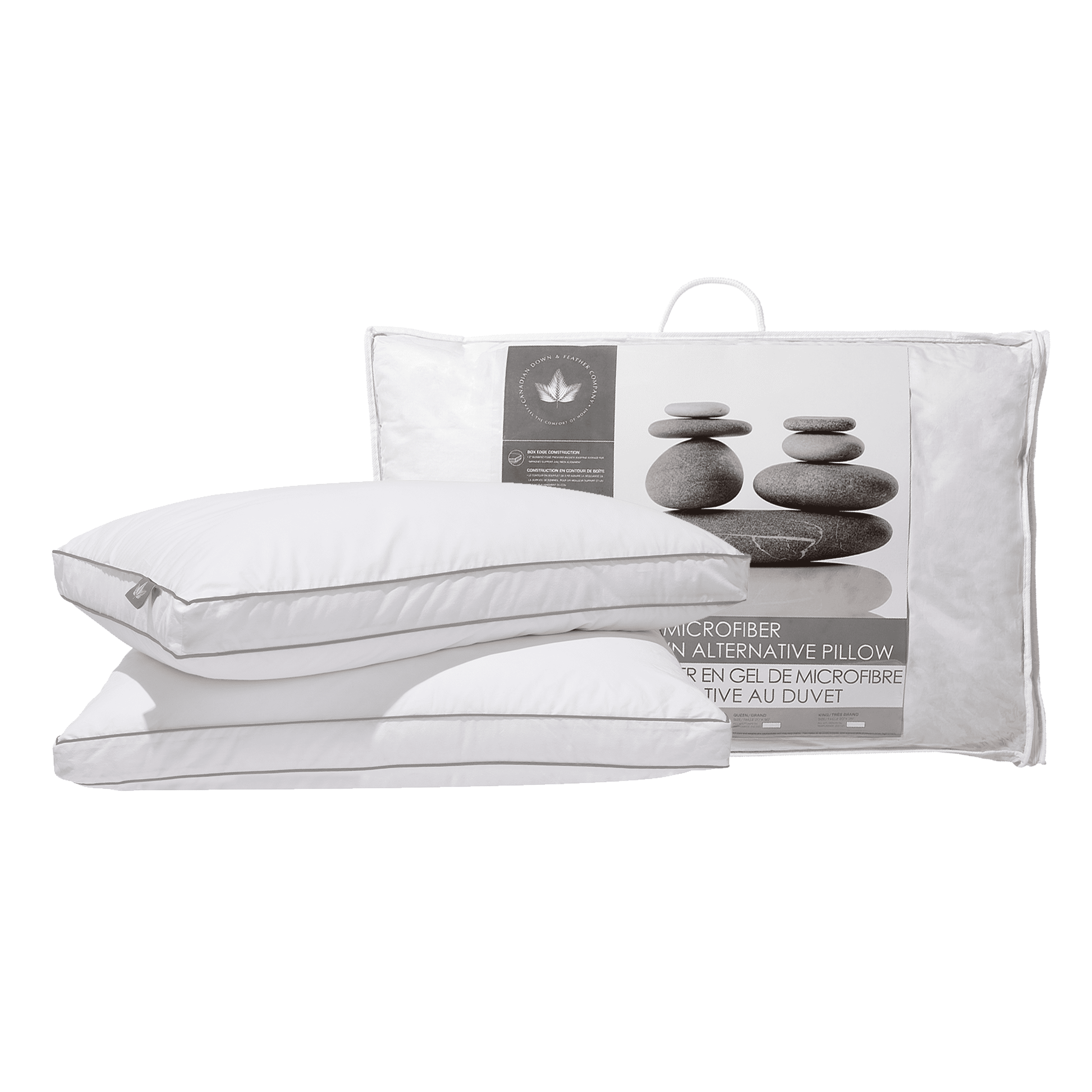 King Size White Gel Microfiber Down Alternative Pillows