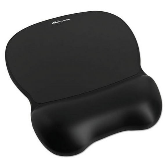 Gel Mouse Pad with Wrist Rest, 9.62 x 8.25, Black | Bundle of 2