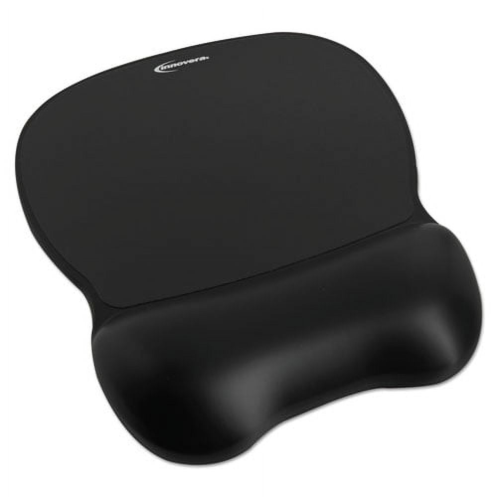 Gel Mouse Pad with Wrist Rest, 9.62 x 8.25, Black | Bundle of 5