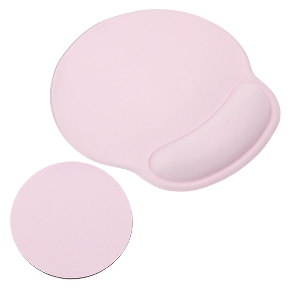 Gel Mouse Pad with Wrist Rest, Ergonomic Mouse Pad with Coaster Comfortable Memory Foam Non-Slip Base Soft for Computer Laptop Office, Pink