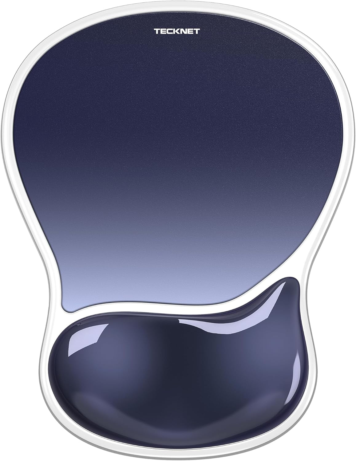 Gel Mousepad with Wrist Rest, Ergonomic Mouse Pad with Gel Wrist Support for Relieve Wrist Pain Comfortably - Non-Slip Base & Waterproof Surface for Office, Gaming, Study Comfort - Dark Blue