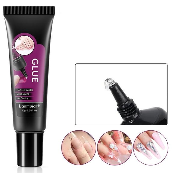 Gel Nail Glue,Nail Glue For Press Ons,Solid Nail Glue Paste Fake Nails Adhesive Firm Solid Nail Glue Manicure Tools,Uv Nail Glue,Nail Gel Glue,Press On Glue,Nail Glue For Nail Tips(A)