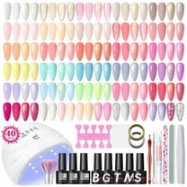 COSCELIA Gel Polish Kit with U V Light 35 Cream Colors Gel Polish 5PCS Top Base Coat Nail Art All Seasons Professional Gel Manicure Kit Gifts