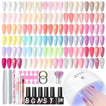 COSCELIA Gel Polish Kit with U V Light 35 Cream Colors Gel Polish 5PCS Top Base Coat Nail Art All Seasons Professional Gel Manicure Kit Gifts