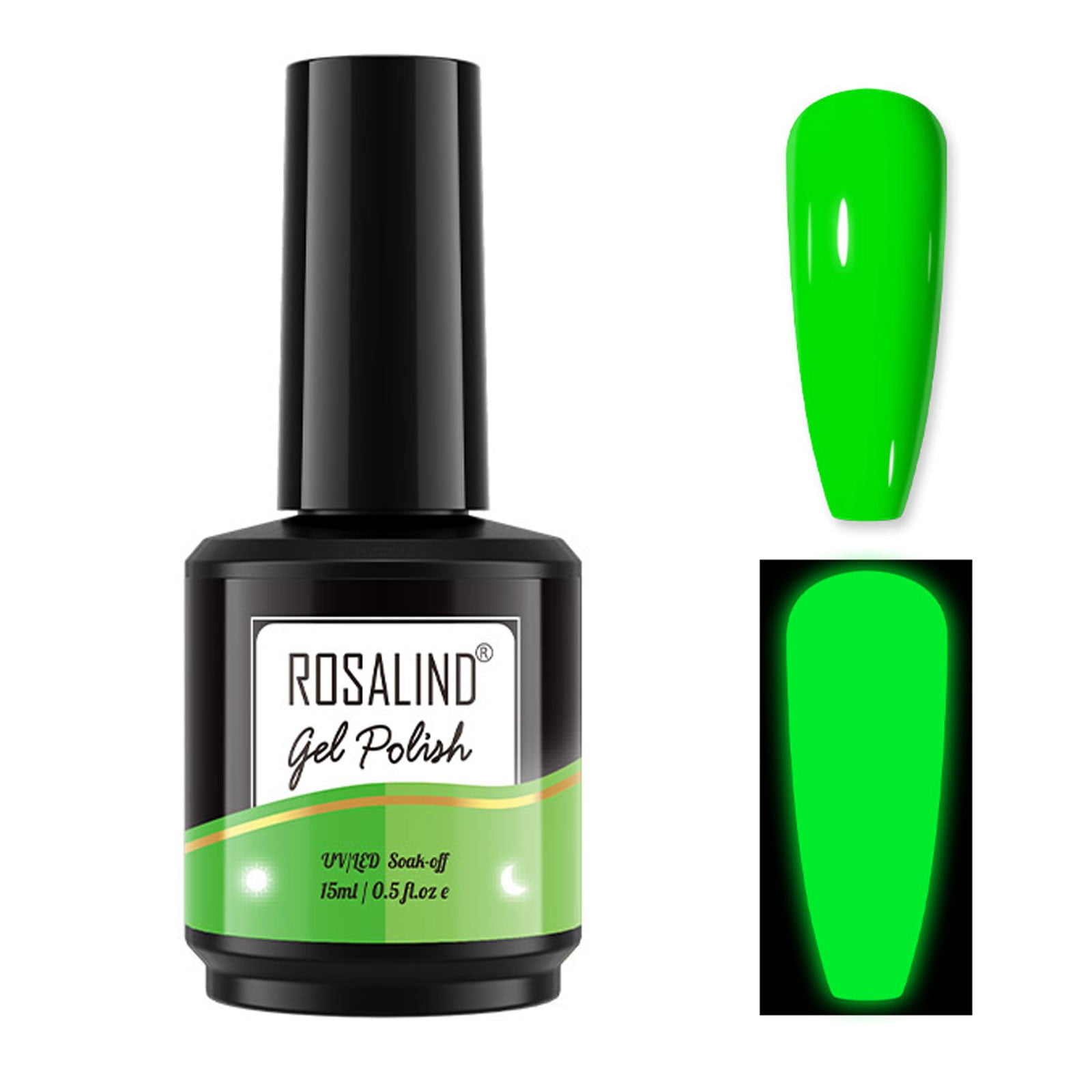 Gel Nail Polish Base and Top Coat, Neon Luminous Gel Polish Bright for