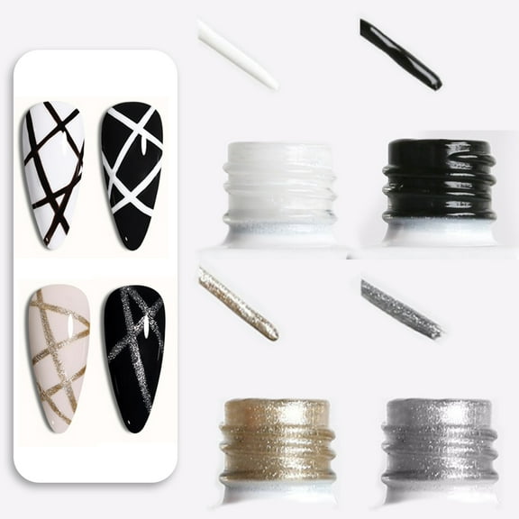 Gel Nail Polish For French Tip Nail Polish ,Nail Art Gel Gel Liner Nail Polish PaintingGel,Soak Off UV Curing Built Thin Brush Manicure Set For Salon DIY