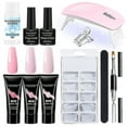 Gel Nail Polish Kit With U V Light Starter Kit, 3 Colors Gel Polish Set