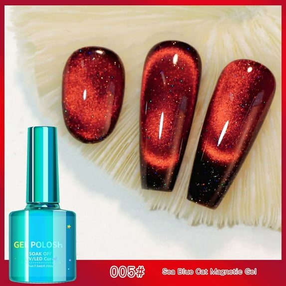 Gel Nail Polish, Magnetic Gel Polish, 12D Holographic Shimmer Effect Nail Polish with Galactic Effect, Natural Resin formula Low Odor