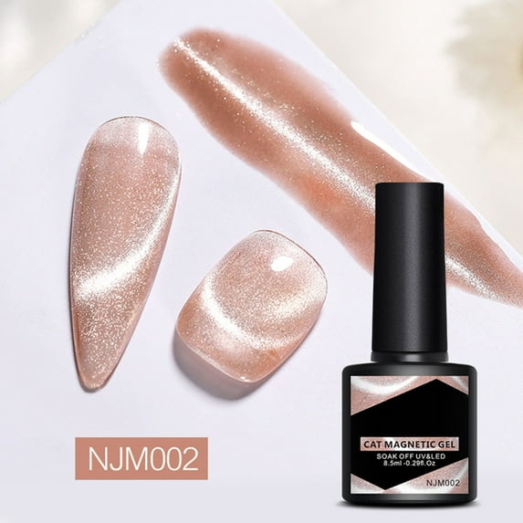 Gel Nail Polish, Magnetic Nail Polish, Holographic Glitter Translucent Jelly Color Eye Gel Polish with Magnet, Easy Application and Safe formula for Salon and DIY At Home Use