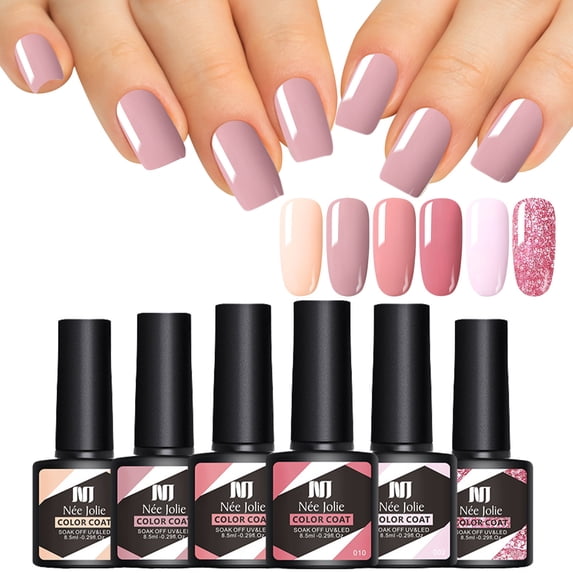 Gel Nail Varnish Semi Permanent Varnishes Manicure Nail Polish Base & Top Coat Set, LED Cured, Toxin-Free, Long-Lasting, Eco-Friendly, Quick Drying, Gift, Nail Art, DIY Manicure Makeup Organizers