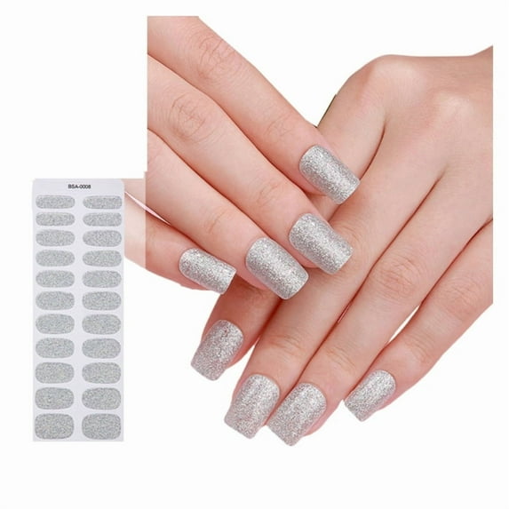 Gel Nail Wraps Solid Color Gel Nails Stickers Semi Cured Nails Polish Wraps Gel Nail Strips DIY Nails Art Decoration