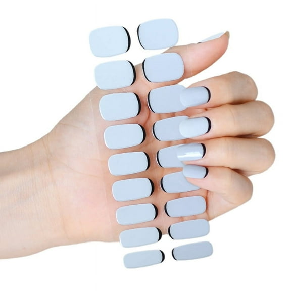 Gel Nails Stickers Semi Cured Gel Nail Strips Nails Polish Strips Nail Gel Wraps