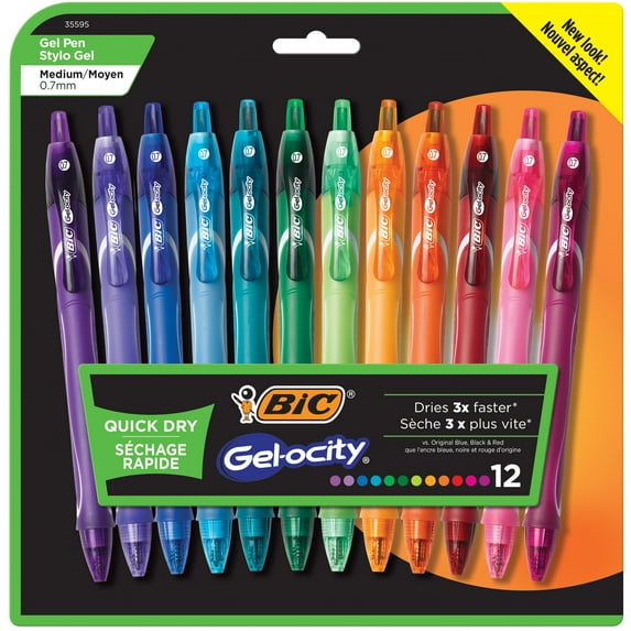 "Gel-Ocity Quick Dry Gel Pen, Retractable, Fine 0.7 Mm, 12 Assorted Ink And Barrel Colors, Dozen | Bundle of 5 Dozen"