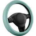 thumbnail image 1 of Gel Particles Steering Wheel Cover, Mint Luxury Leather Car Steering Wheel Protector, Universal Fit 14.5"-15.5" Anti-Slip Car Interior Accessories for Girls & Women, 1 of 14