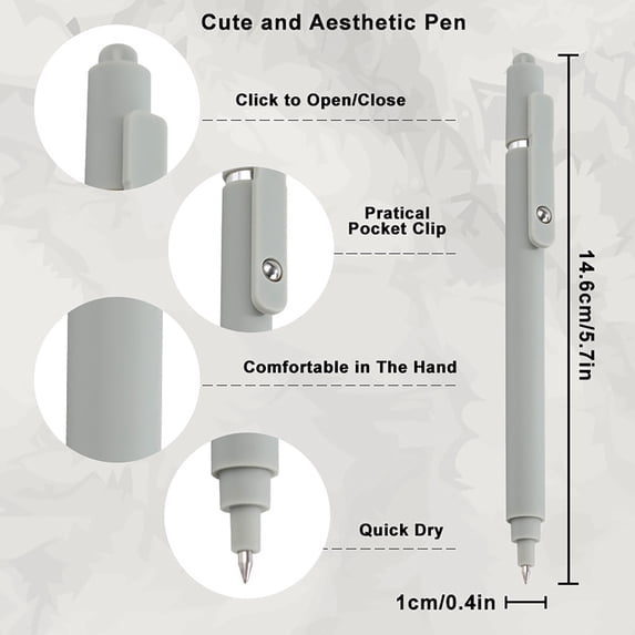 Gel Pen, 0.5mm Fine Point, For Office Home, Jade Green