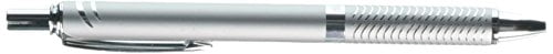 Gel Pen,Retract./Refill.,0.7mm,Black Ink,Silver Barrel Qty:12