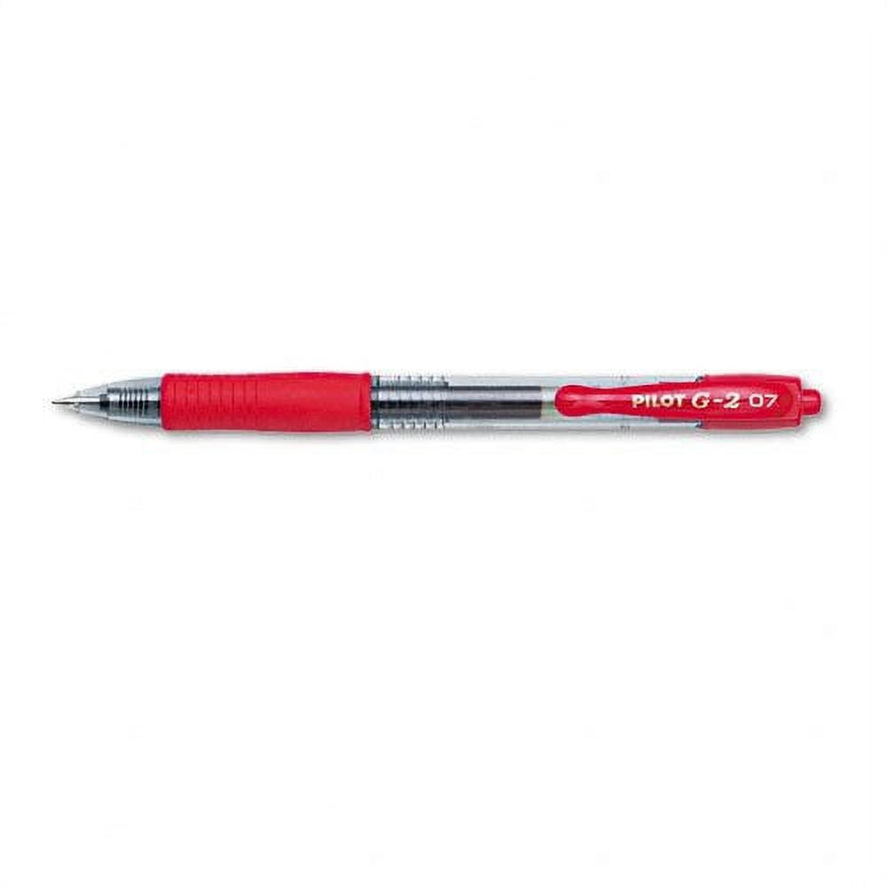 Gel Pen,Retractable/Refillable,Fine Point,Red, Sold as a pack of 12