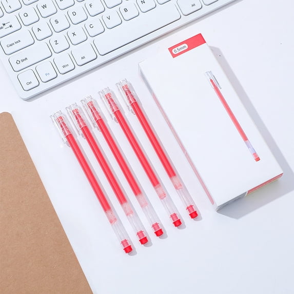 SHENGXINY 12PCS Gel Pen Transparent Body Quick Drying Gel Pen for Daily Indoor Use Slim Sleek Design Stable Ink Supply Comfortable Hand Feel Universal Writing Stationery