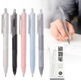 thumbnail image 1 of Gel Pens 0.5Mm Black ink, Retractable Smooth Writing Pen with Frosted Grip, Multicolor Barrel for Journaling and Note Taking, 5-Pack (Mixed Colors), 1 of 9