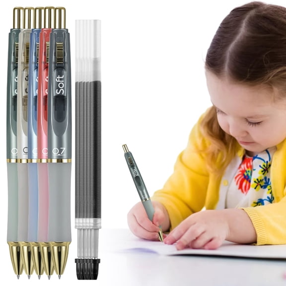 Gel Pens, 0.7mm Retractable Rolling Gel Pens, Refillable Medium Point for Smooth Writing