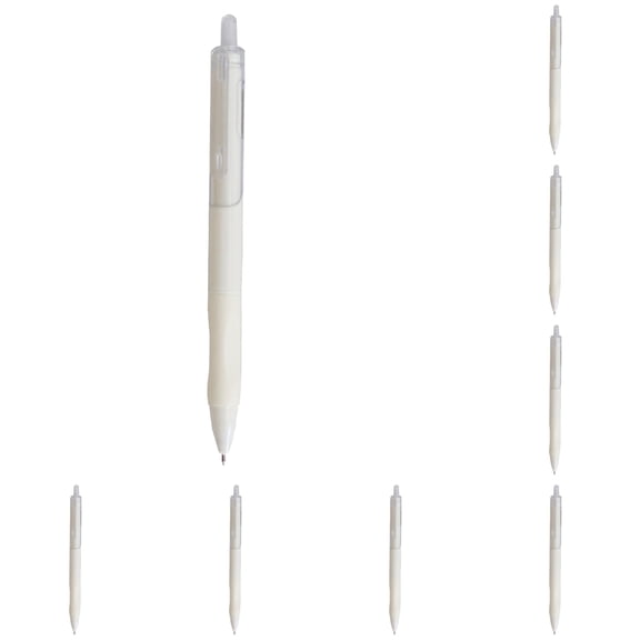 Gel Pens,10Pcs 0.5 mmFine Point Smooth Writing Pens,Retractable Ballpoint Pen, Non- Frosted Grip,Ideal for Journaling & Office Writing(White*10)