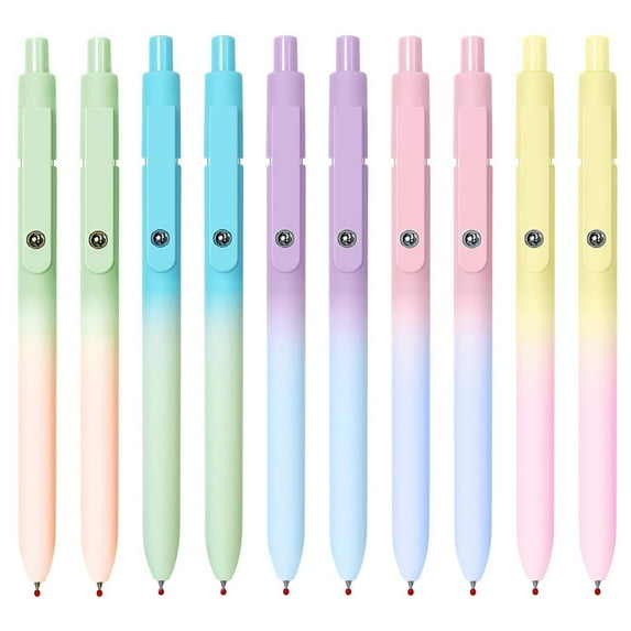Gel Pens, 10Pcs Smooth Writing Pens Fine Point Tip 0.7mm Pen for Journaling