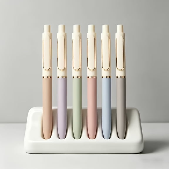 Gel Pens - 18 Morandi Colored Neutral Pens, 0.5Mm Neutral Pen, Morandi Color Scheme And Golden Clip Design, Exquisite And Beautiful Signature Pen, Suitable for Accounting, Study, Office, Student