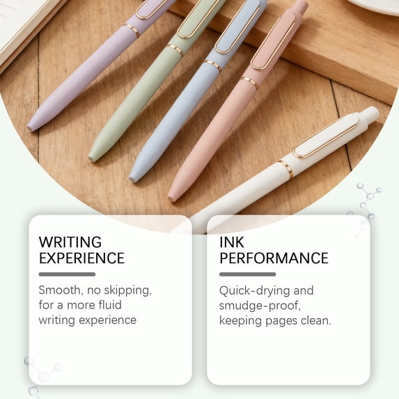 Gel Pens, 2 Pcs 0.5mm Quick Dry Black Ink Pens Fine Point Smooth Writing Pens, Office Desk Accessories for Women