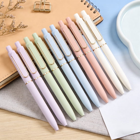 Gel Pens2 Pcs Black Ink Pens 0.5mm Medium Point| Quick Dry No mudgeSmooth WritingRetractable Cute Aesthetic Pens for Journaling Note Taking Office upplies