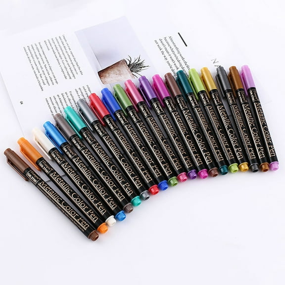 Gel Pens Ballpoint Pens 1.5ml Color Hard Tip Sign Pen Card Painting Pen 20 Colors for Dormitory Home Office Presents