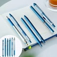 thumbnail image 1 of Gel Pens (Fine Point Pens, Journaling Pens), Gentleman Blue 6-Piece Set, Retractable Gel Pens & Highlighters, Smooth Writing, For Journaling & Notes, Meiiso, 1 of 9
