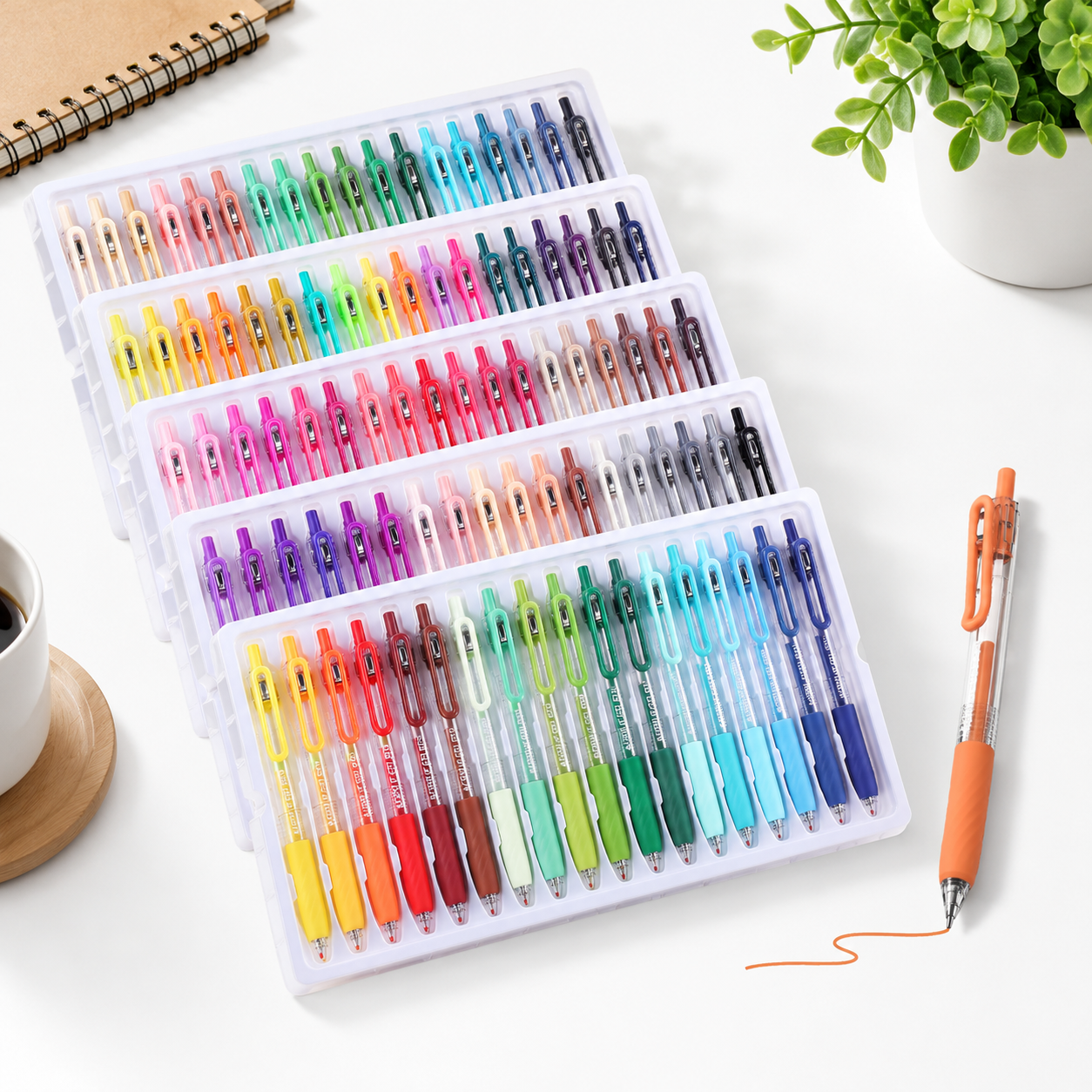 Gel Pens For Coloring 0.7 Mm Fine Point 90 Colors - Walmart.com