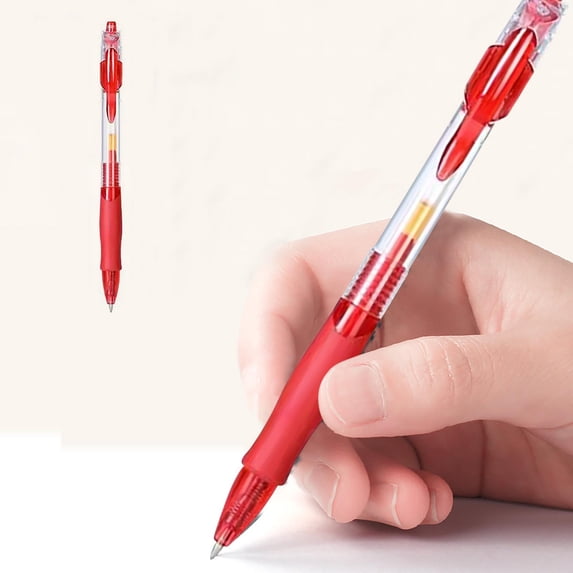 Gel Pens, High Precision 0.5mm Fine Liner Pens, Large Capacity Movable Exam Special Pen with Fade-Resistant Ink for Clear Notes, Red