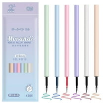 Gel Pens Retractable, Blue Fine Point Gel Pens, 6-Pack Retractable Gel Pens, 0.5Mm Fine Point Colored Ink Pens, No Smear Smooth Writing for Note Taking & Office Use