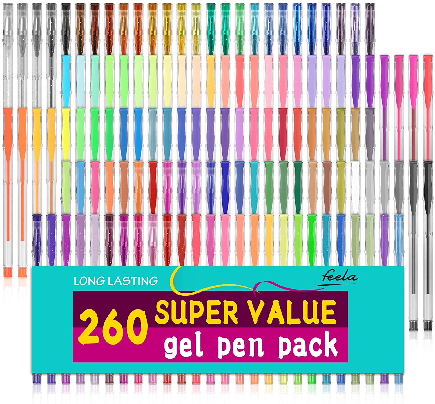 360 Colors Gel Pens Set 180 Unique Gel Pen Plus 180 Refills for Adult  Coloring Books Drawing