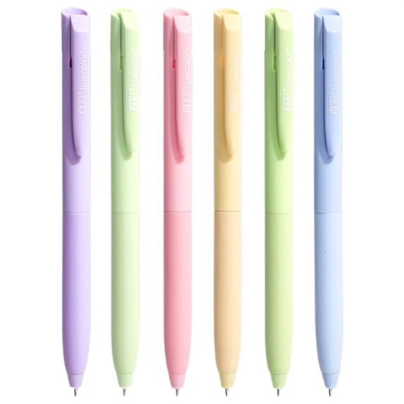 Gel Pens Set for Adult Coloring Books, Colored Gel Marker with Colored Ink, Great for Adult Doodling Scrapbooking Drawing, 6 Pcs, 0.5 mm, 4.72 Inches