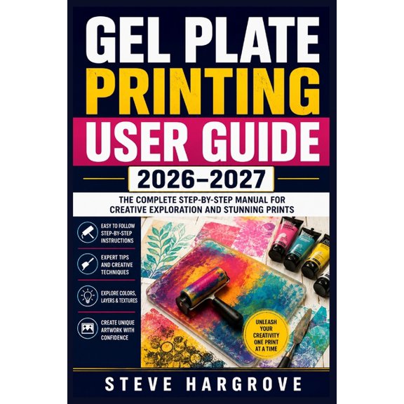 Gel Plate Printing User Guide 2026-2027: Master Monoprint Techniques, Stenciling, Layering, and Mixed Media Projects - S, (Paperback)