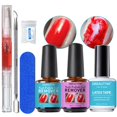 Gel Polish Remover Kit,Gel Nail Polish Remover with Latex Tape Peel Off