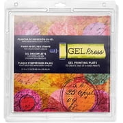 Gel Press Monoprinting Print Plate - 12  X 12  Gel Plate - Printmaking Supplies - Reusable Gel Printing Plate for Press Art for Card Making, Scrapbooking, Journaling, Arts and Crafts, Home Decor