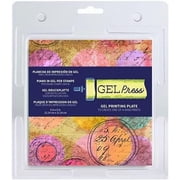لوح طباعة مطبوع من Gel Press - 6 X 6 Gel Plate - مستلزمات الطباعة - لوحة طباعة هلام قابلة لإعادة الاستخدام لفن الصحافة لصنع البطاقات ، سكرابوكينغ ، جورنال ، فنون وحرف ، ديكور منزلي