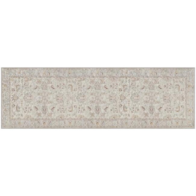 Jordan Oatmeal Easy-Care 24" x 76" Polyester Runner Rug