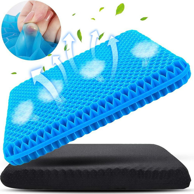 Gel Seat Cushion,18x17 Honeycomb Gel Support Seat Cushion with