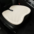 thumbnail image 1 of Gel Seat Cushion, Cool Chair Cushion for Office Chairs, Driving Car Cushions Breathable, Wheelchair Cushions for Pressure Relief, Back Pain for Seat Cushion, Chair Pad with No-Slip Cover (Beige), 1 of 7