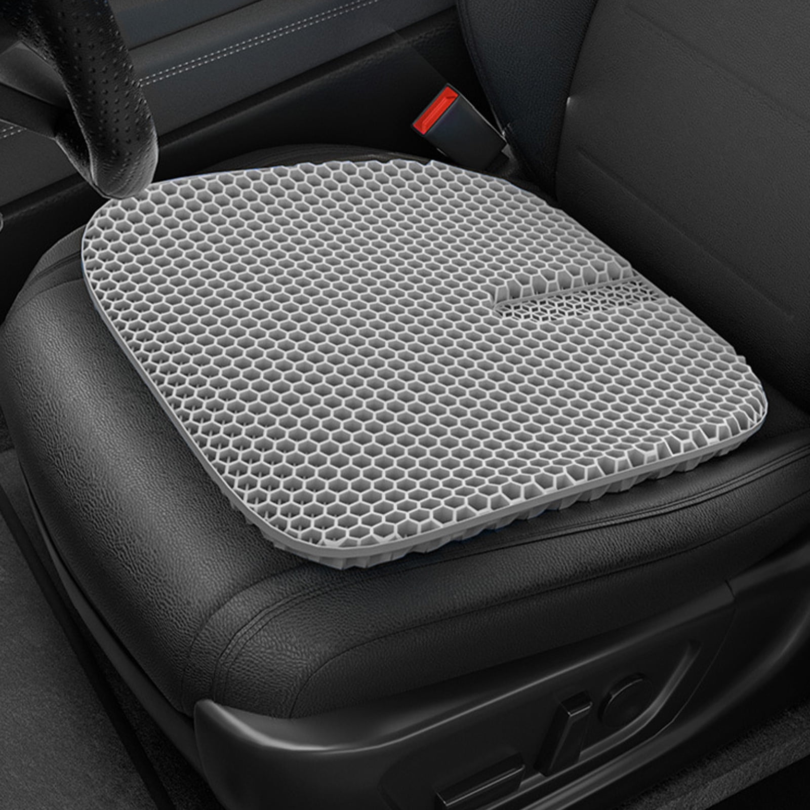 Gel Seat Cushion, Cooling seat Cushion Thick Big Breathable Honeycomb  Design Absorbs Pressure Points Seat Cushion with Non-Slip Cover Gel Cushion  for Office Chair Home Car seat Cushion for Back Pain 