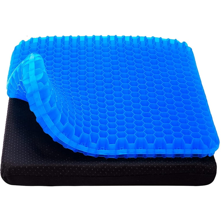 Gel Seat Cushion, Egg Seat Cushion Wheelchair Cushion with Non-Slip Cover,  Breathable Chair Pads Honeycomb Design Absorbs Pressure Points for Car