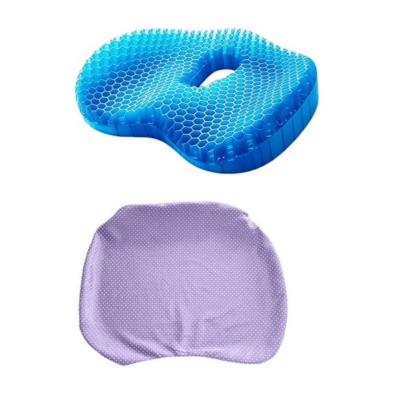 Gel Seat Cushion Honeycomb Seat Cushion - Pressure Relief Cooling Gel Pad for Long Sitting - Office Chair Accessories Home Improvement for Office Chair Car Seat Wheelchair(Purple)