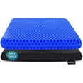 thumbnail image 1 of Gel Seat Cushion for Long Sitting, Extra Thick Wheelchair Soft Chair Pads Cushions Office Home Chairs Car Seats Trips - Back Sciatica Hip Tailbone Pain Relief (Blue), 1 of 5