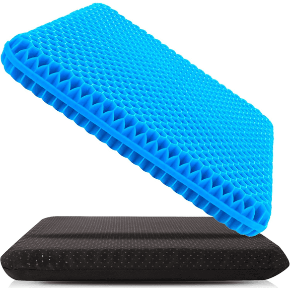 Gel Seat Cushion for Long Sitting (Thick & Extra Large), Gel Cushion for Wheelchair Soft, Chair Cushion, Car Seat Cushion Breathable, for Office Chair for Hip Pain